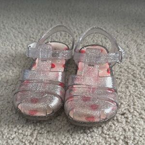 Glittery Silver Kids Sandals